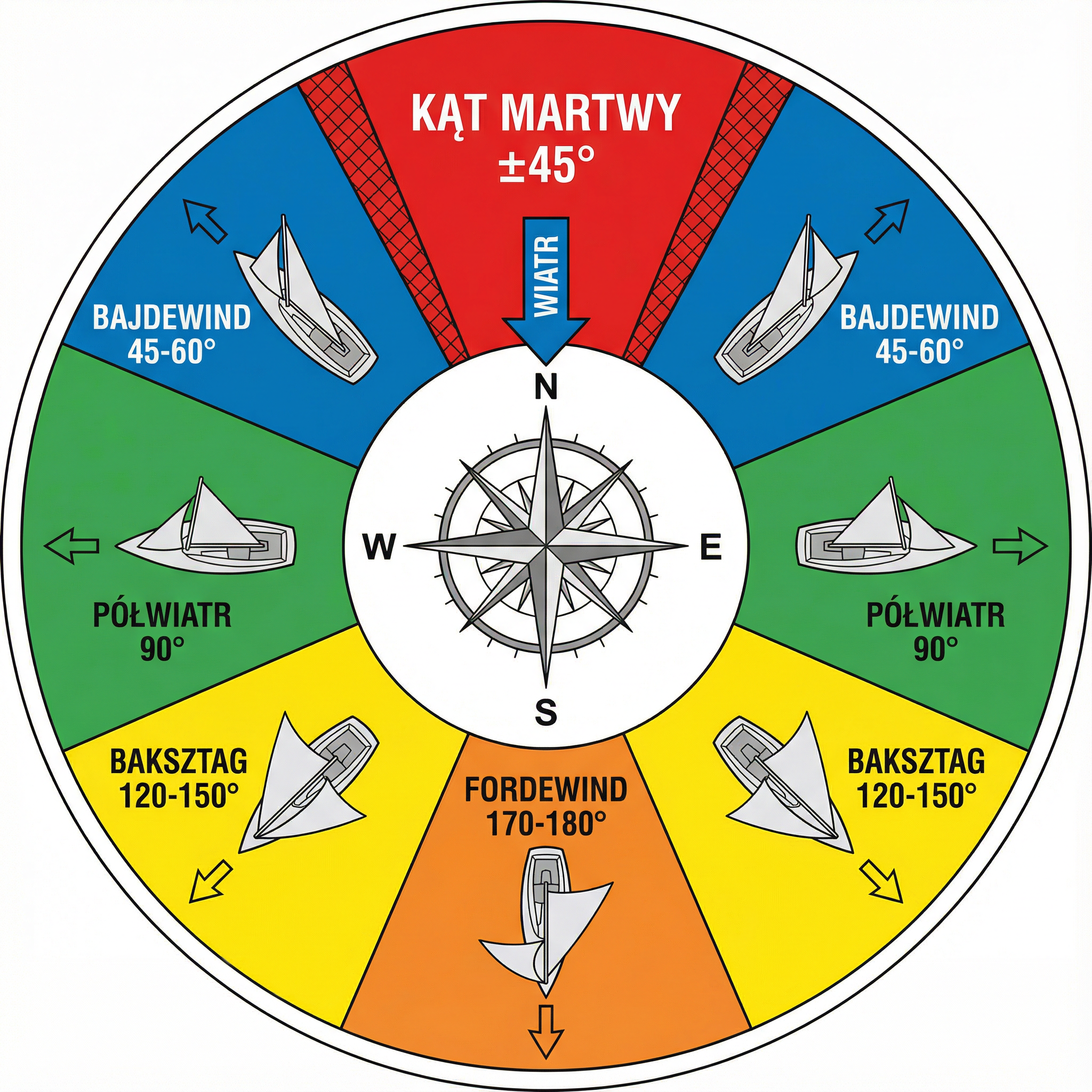 Kursy względem wiatru